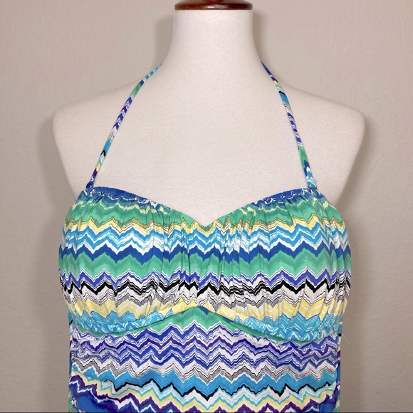 LA BLANCA One Piece Ruched Bathing Suit Size 8 - Picture 2 of 7